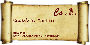 Csukás Martin névjegykártya
