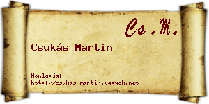 Csukás Martin névjegykártya