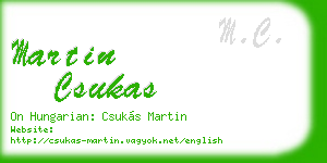 martin csukas business card