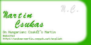 martin csukas business card